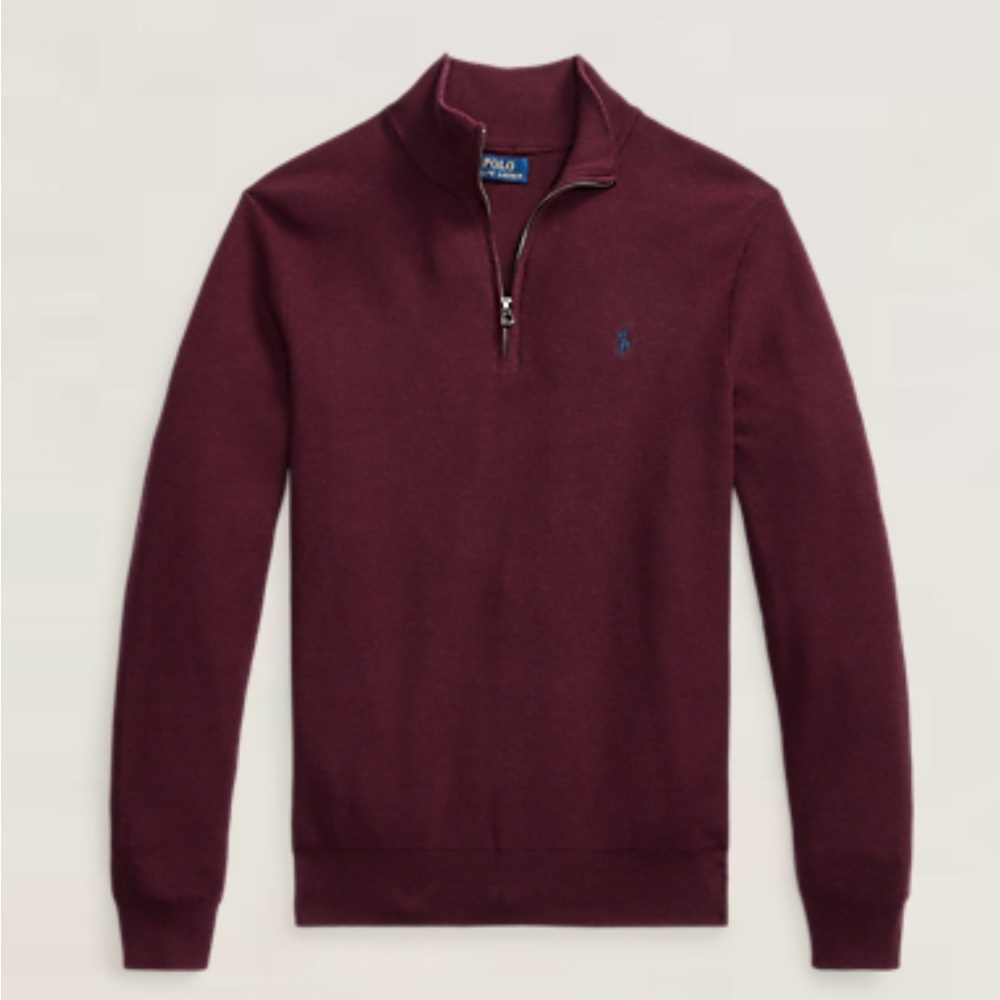 Ralph Lauren Polo Textured Heather long sleeve quarter zip sweater Size XXL
